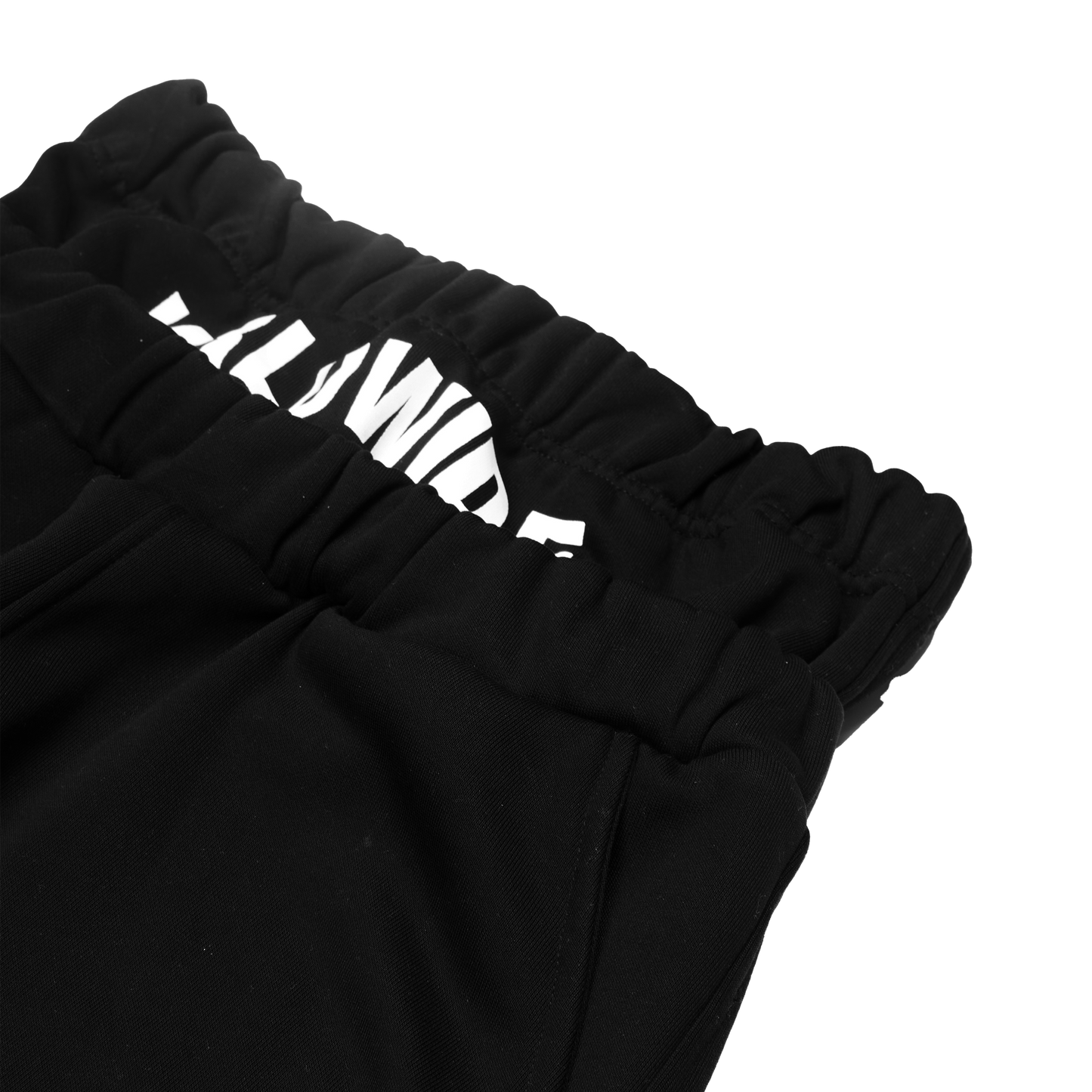 "WRLD FW24'" Double Waist Sweats Black