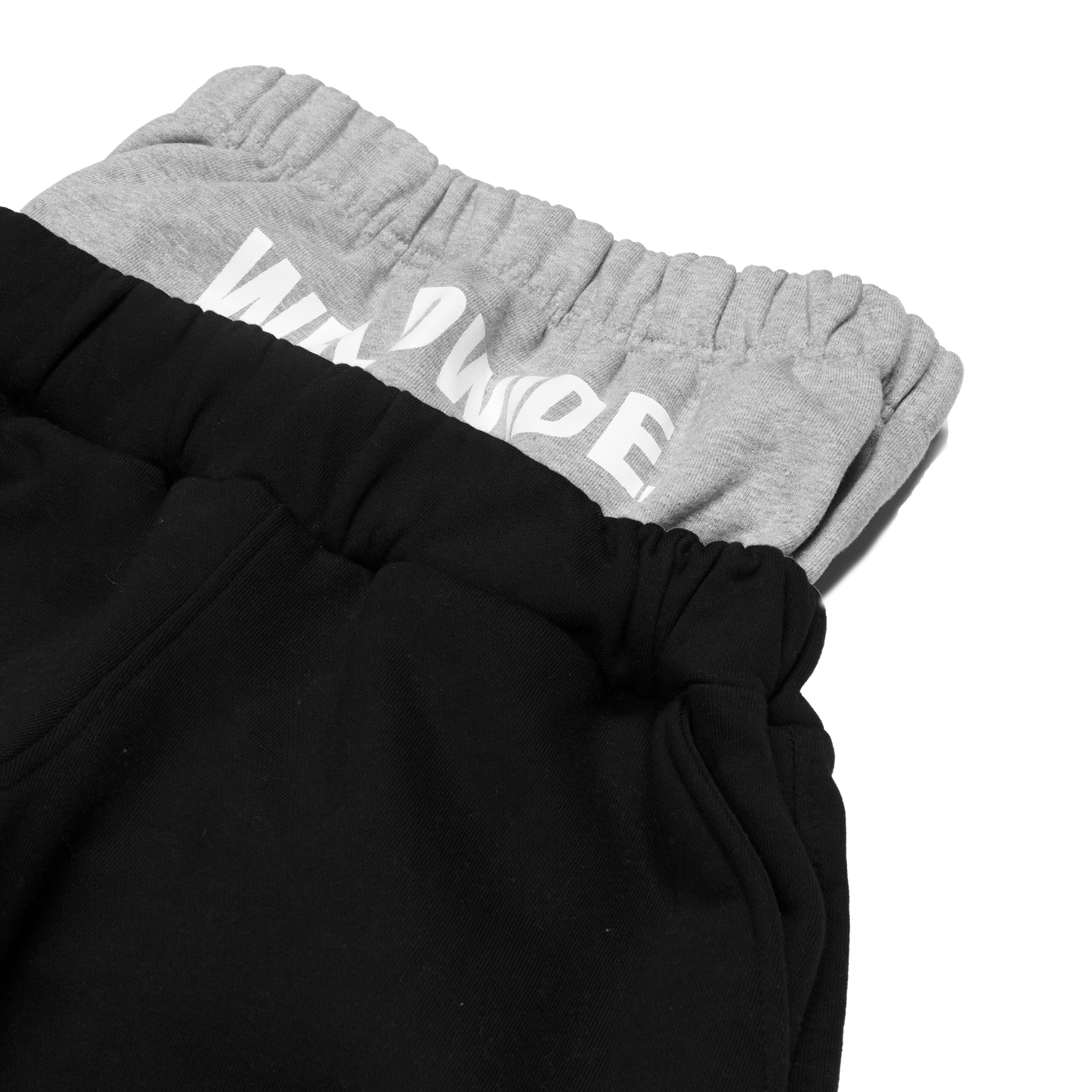 "WRLDWIDE" Double Waist Sweats Black/Grey