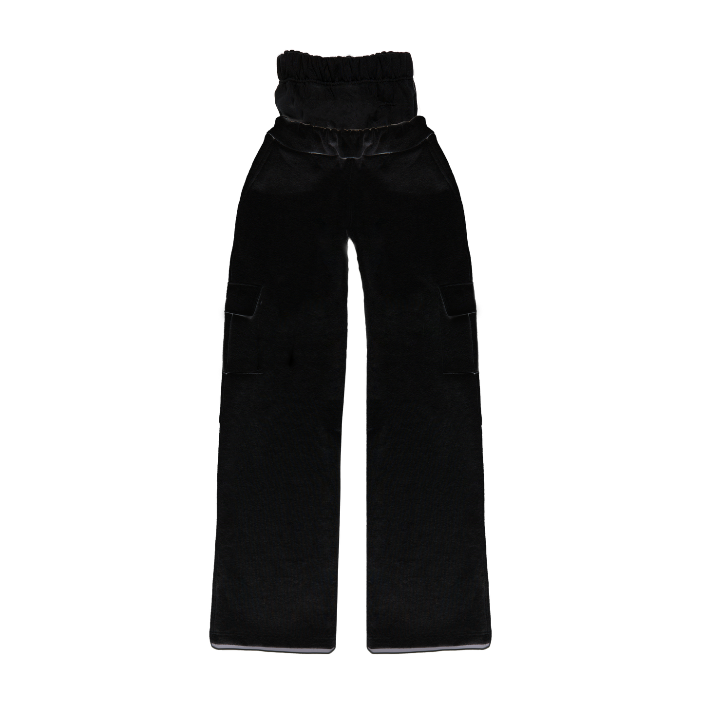 "WRLD FW24'" Double Waist Sweats Black