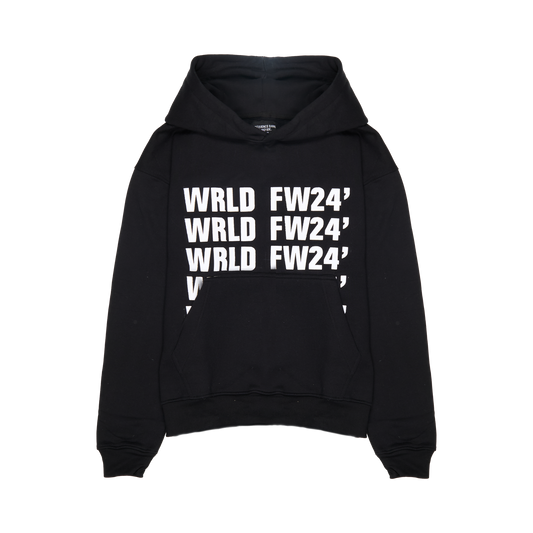 "WRLDWIDE" Hoodie Black