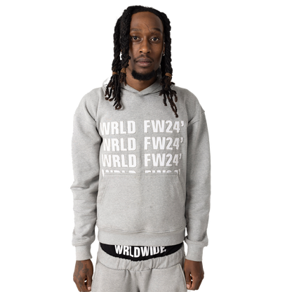 "WRLDWIDE" Hoodie Grey