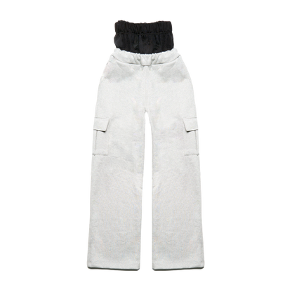 "WRLDWIDE" Double Waist Sweats Grey
