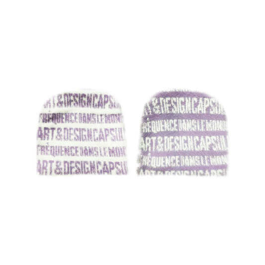 “ART & DESIGN” Reversible Mohair Skully Lavender