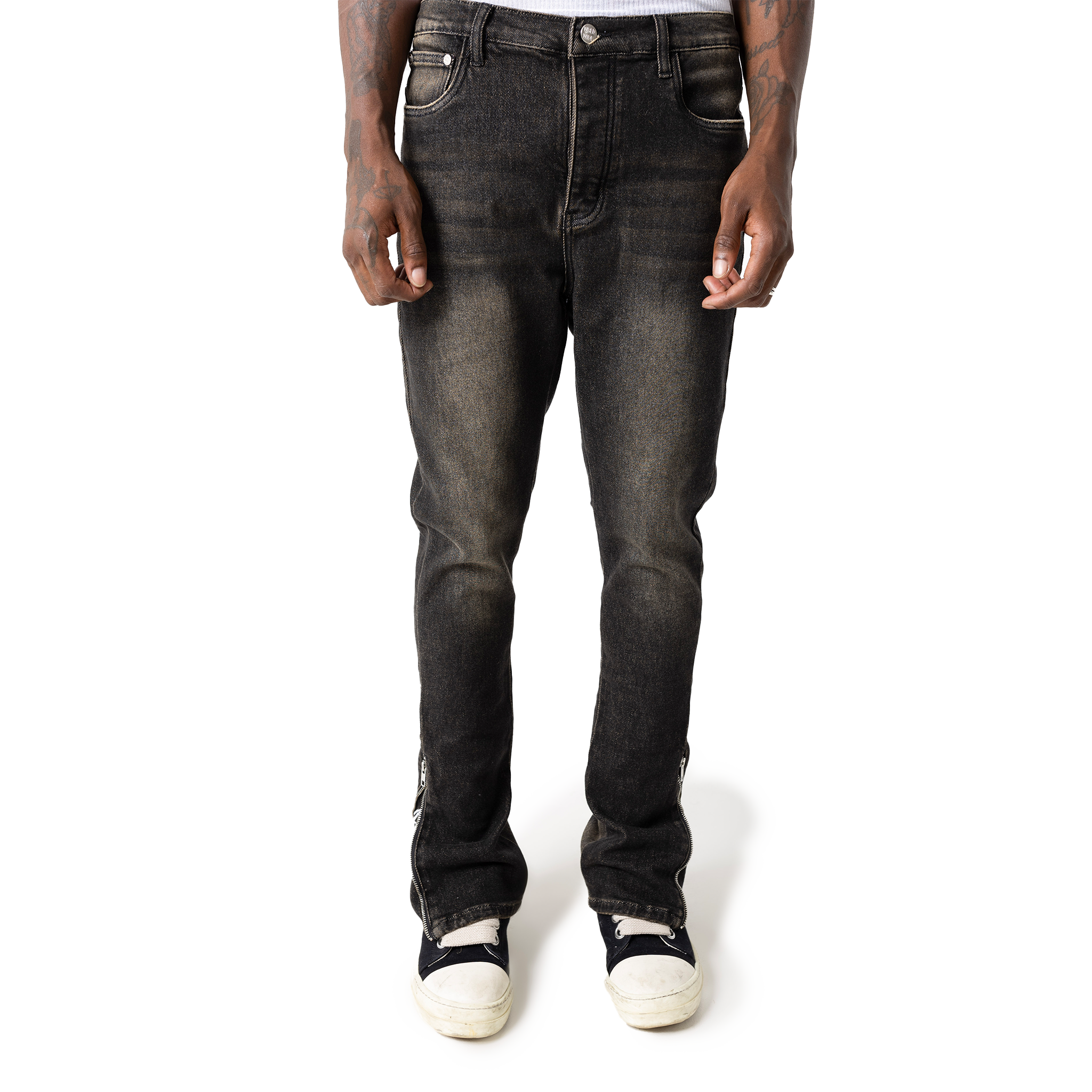 "HEAVEN" Slim Denim Washed Black