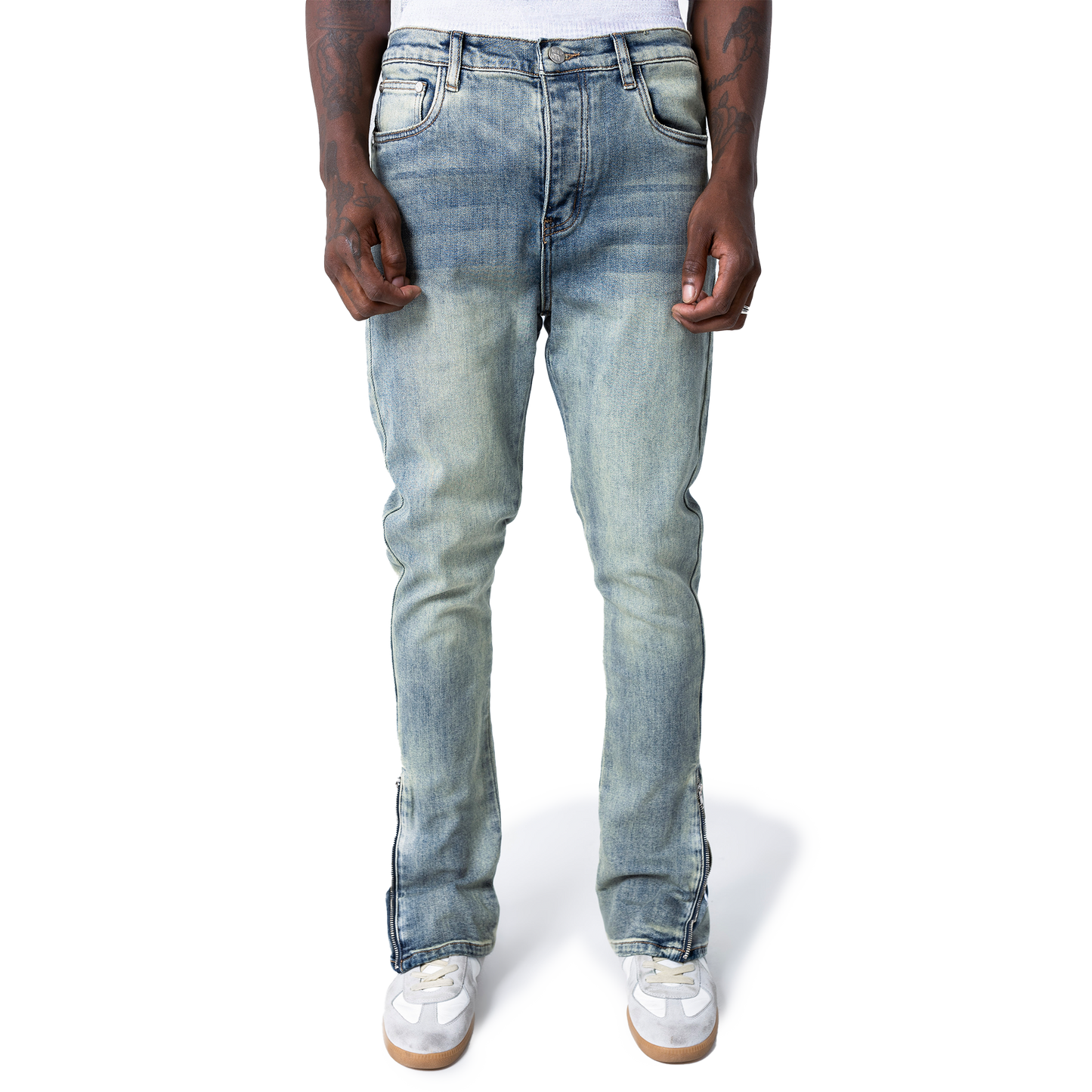 "HEAVEN" Slim Denim Blue