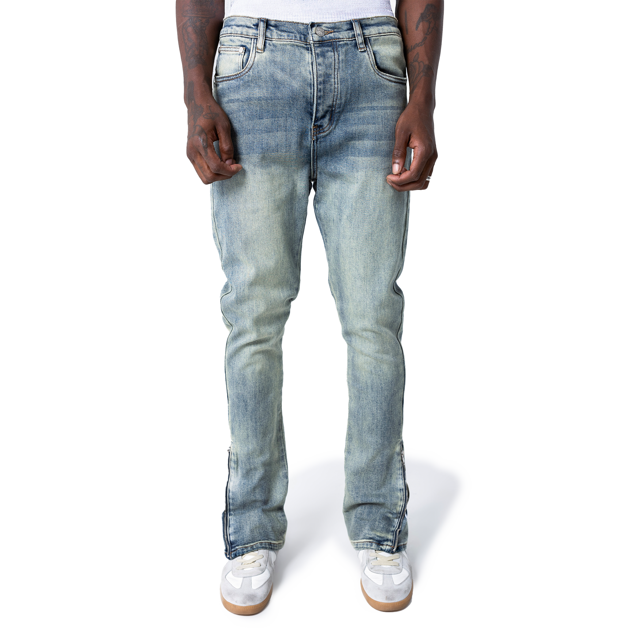 "HEAVEN" Slim Denim Blue