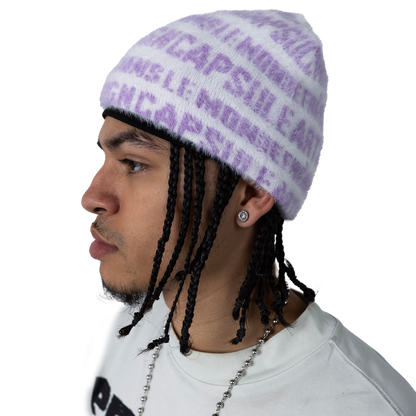 “ART & DESIGN” Reversible Mohair Skully Lavender
