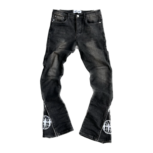 "HEAVEN" Slim Denim Black