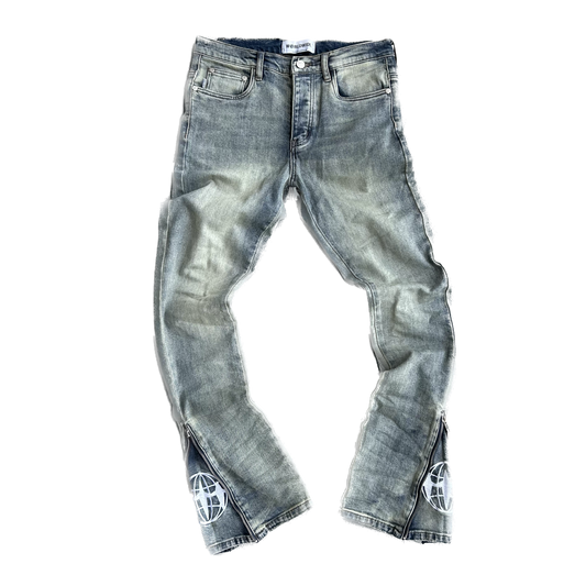 "HEAVEN" Slim Denim Blue