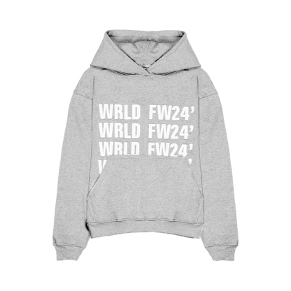 "WRLDWIDE" Hoodie Grey