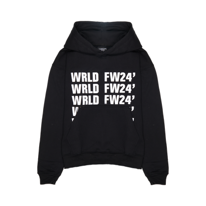"WRLDWIDE" Hoodie Black