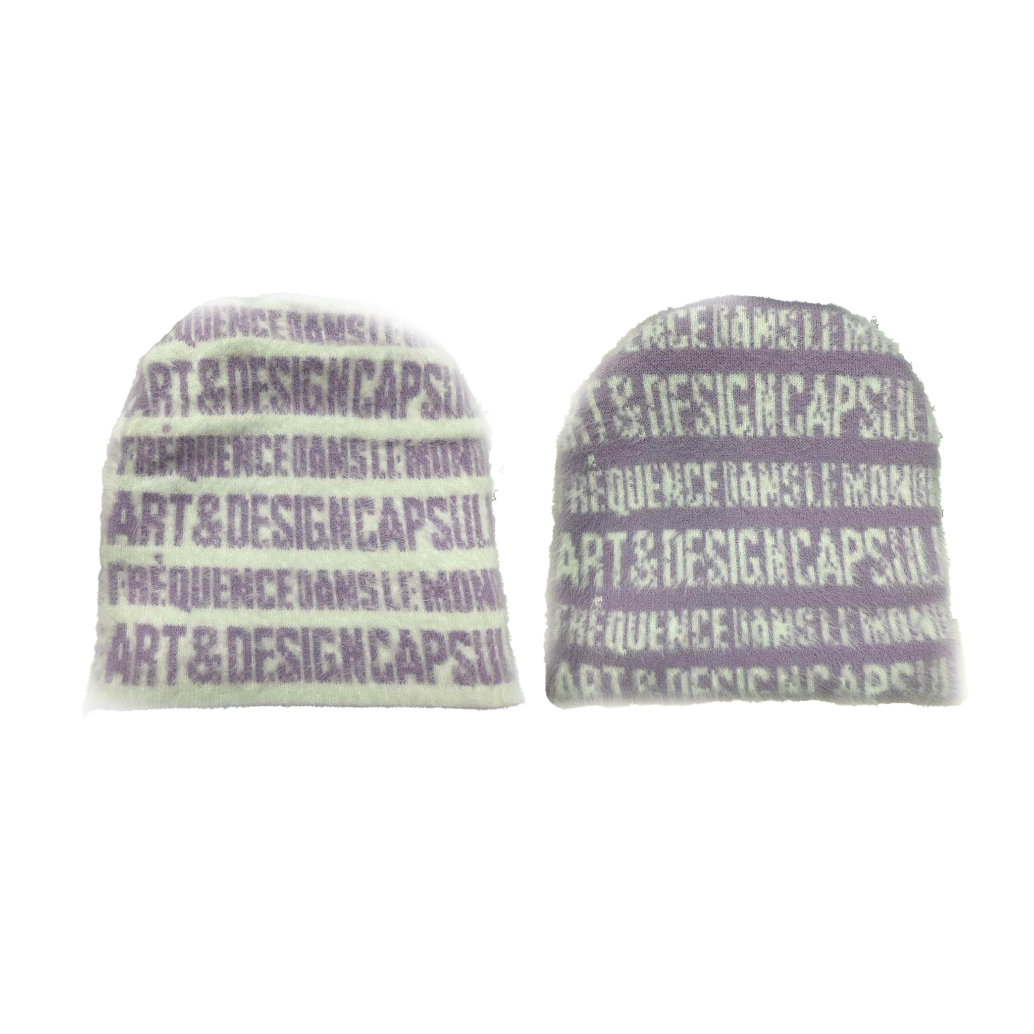 “ART & DESIGN” Reversible Mohair Skully Lavender