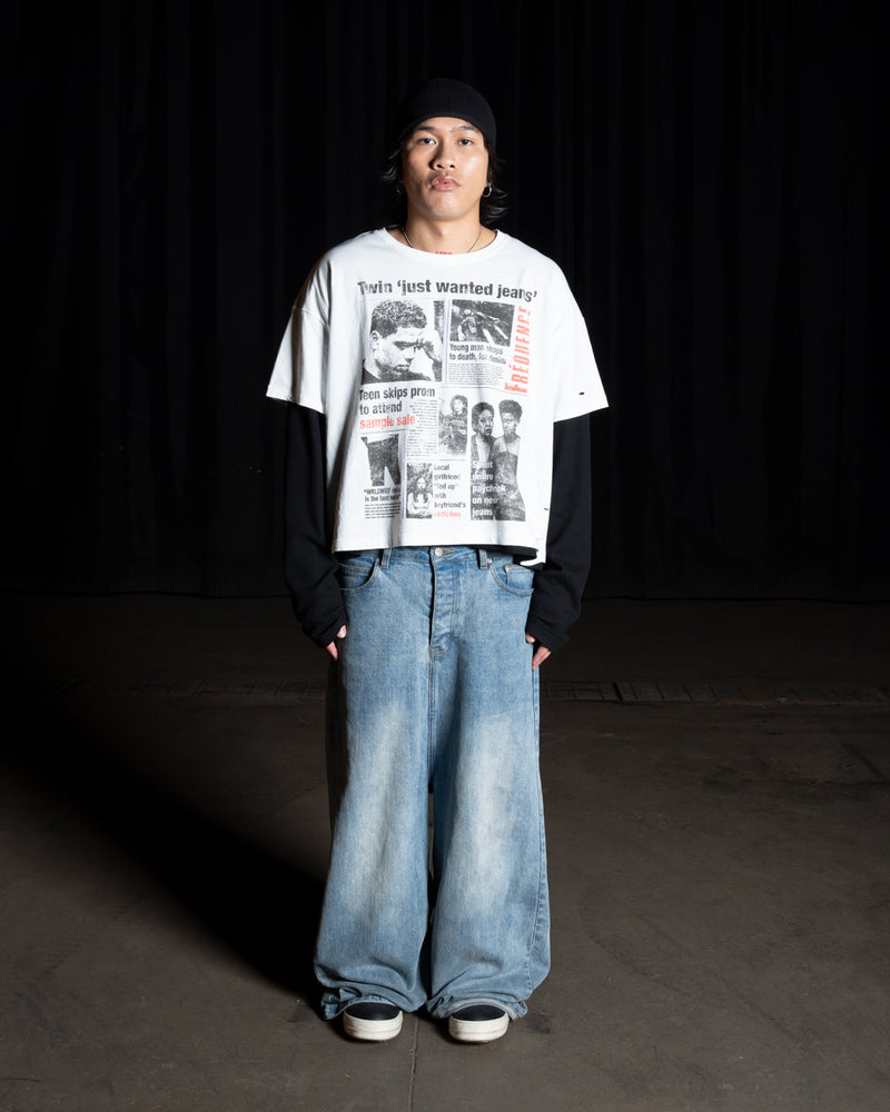 "Newspaper" Slub Tee