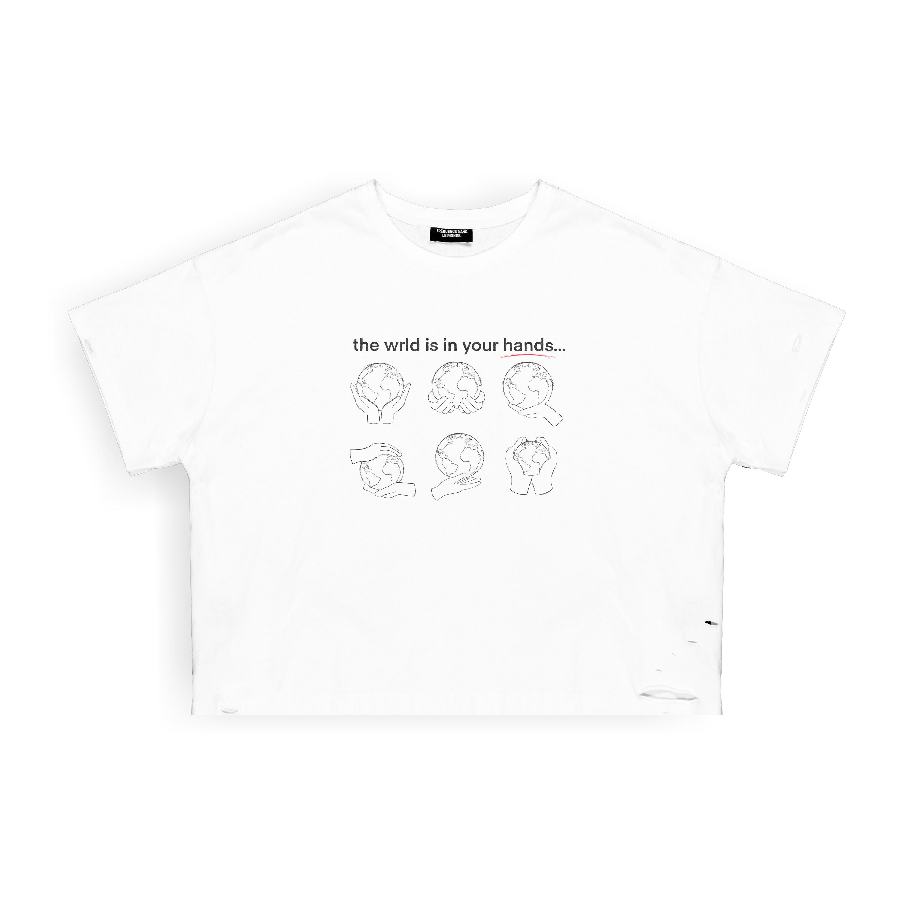 "WRLD In Hands" Slub Tee